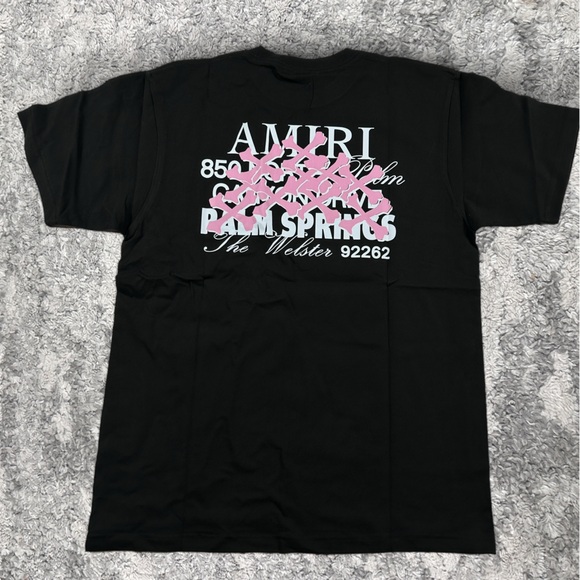 AMIRI x The Webster Stacked Bones Black T-Shirt Men’s Large - Picture 1 of 3